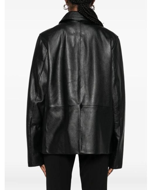 Chaqueta De Piel Totême  de color Black