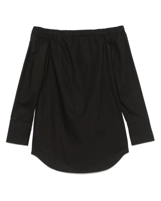 FEDERICA TOSI Black Off-Shoulder Mini Dress