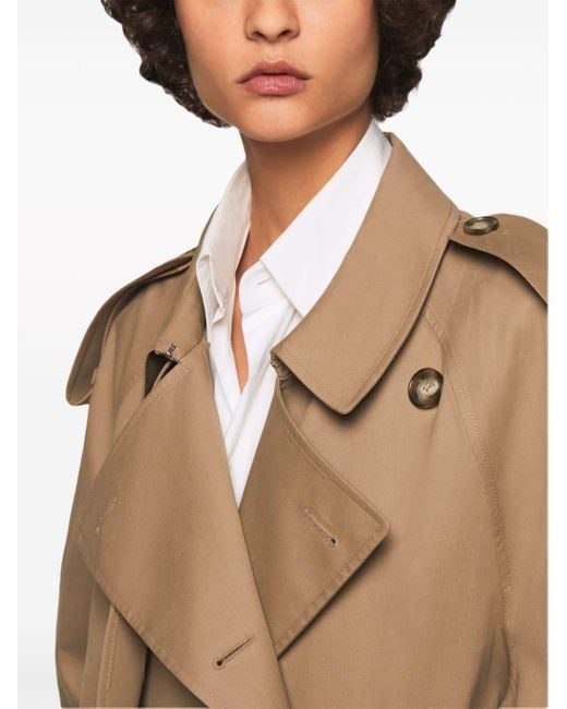 Stella McCartney Natural Belted Cotton Trench Coat