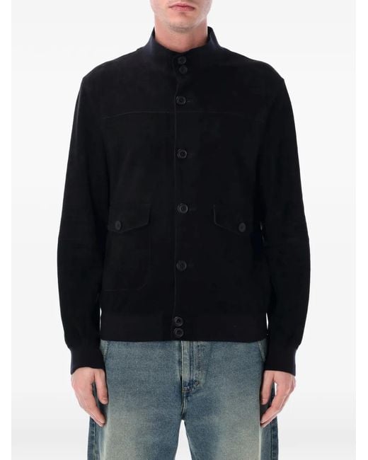 S.W.O.R.D Black Button Pocket Biker Jacket for men