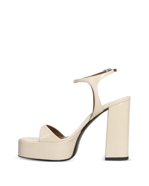 Giuseppe Zanotti White Sandales Pat Platform 115