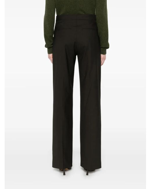 Fabiana Filippi Black Low-Rise Straight-Leg Trousers