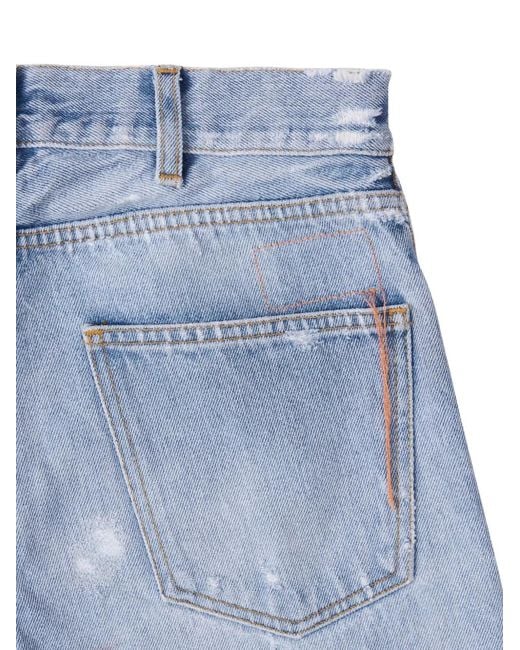 Fortela Blue Distressed Five-Pocket Jeans