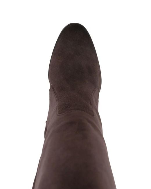 Santoni Brown 90Mm Suede Boots