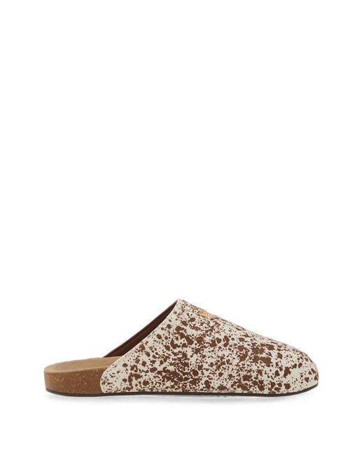 Adidas Brown Adimule Splatter-Print Mules