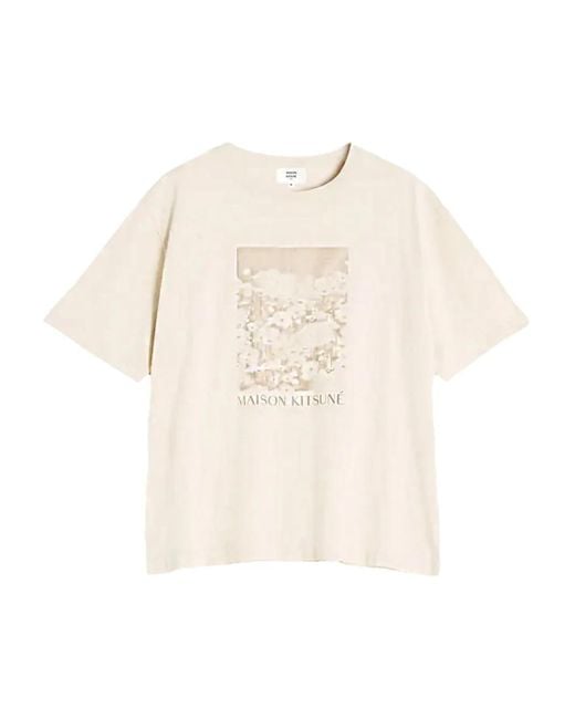 Maison Kitsuné Natural Cotton T-Shirt for men