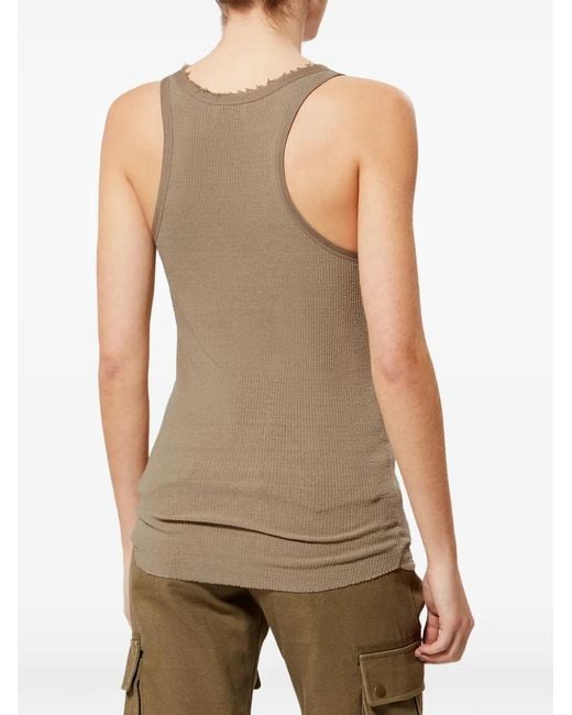 Isabel Marant Natural Helma Ribbed-Knit Tank Top