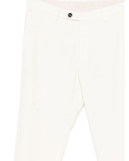 Michael Coal White Button-up Trousers for men