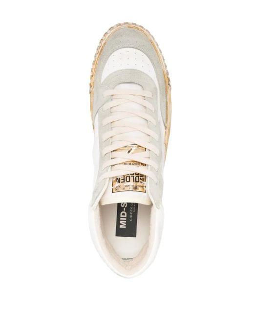 Golden Goose Deluxe Brand White Mid Star Leather Sneakers for men