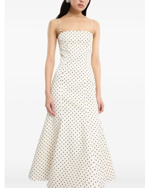 ROTATE BIRGER CHRISTENSEN White Mini Adjustable Strap Dress With Square Neck