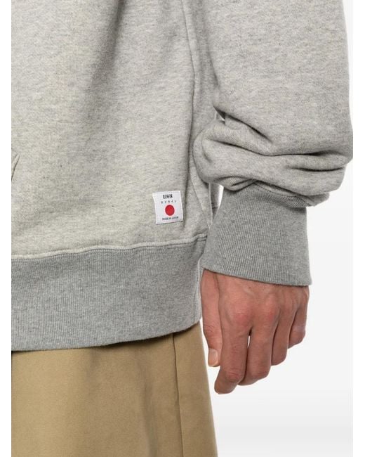 Edwin Gray Logo-Patch Hoodie for men