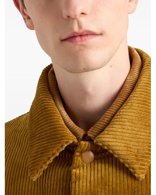 Giacca A Coste di Prada in Brown da Uomo