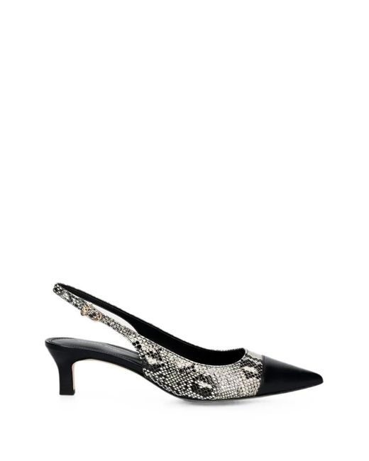 MICHAEL Michael Kors Natural Amara Snake-Effect Pointed-Toe Pumps