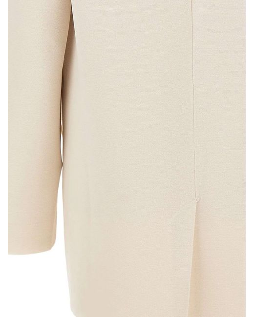 Kangra White Manteau Milano À Simple Boutonnage