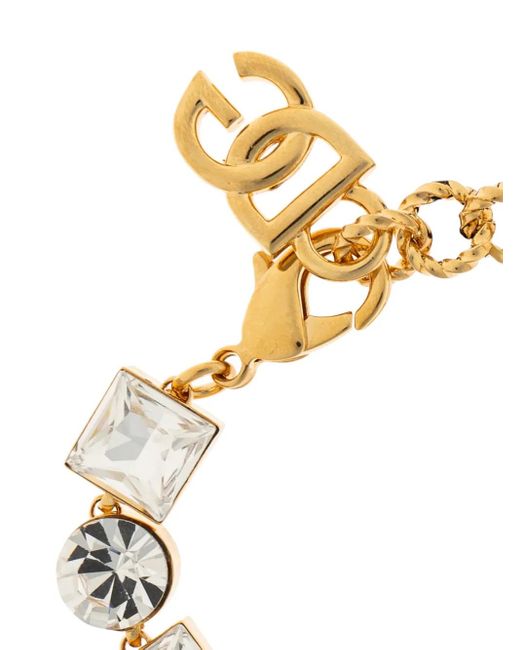 Bracelet À Plaque Logo Dolce & Gabbana en coloris Metallic