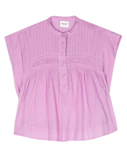 Isabel Marant Pink Leaza Bluse
