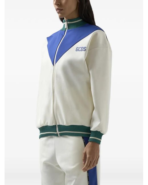 Gcds Blue Zip-Up Sweatshirt