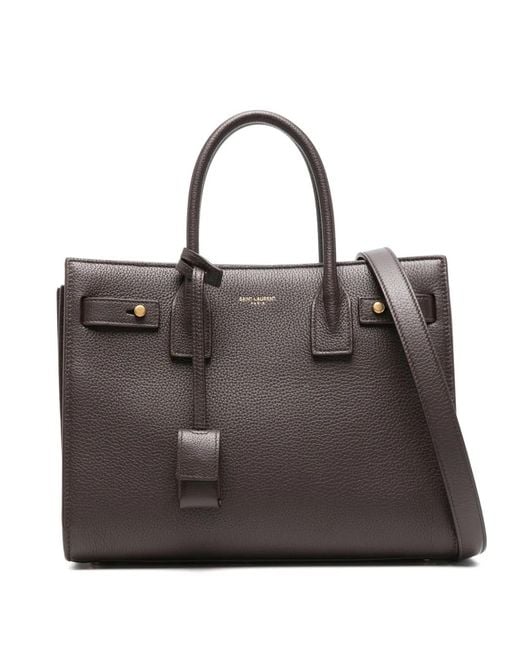 Saint Laurent Brown Sac De Jour Tote Bag