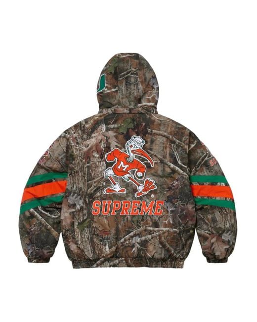 Supreme Gray X Mitchell & Ness Ncaa Stadium Bomber Jacket for men