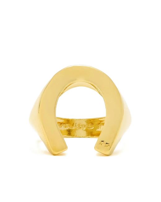 Twojeys Black Horseshoe Ring for men