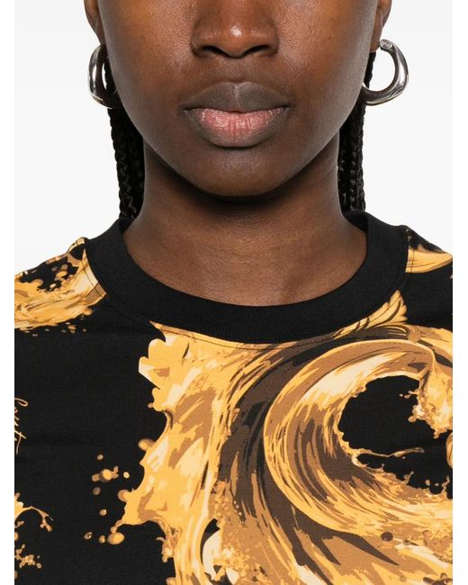 Versace Jeans Couture Black Baroque Print T-Shirt