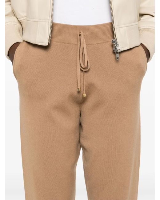 Stella McCartney Natural Mid-Rise Tapered Trousers