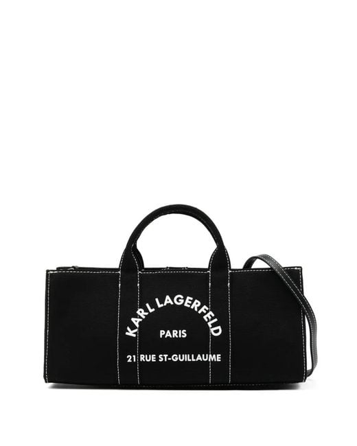 Karl Lagerfeld Black Krsg Ew Magazine Tote Bag