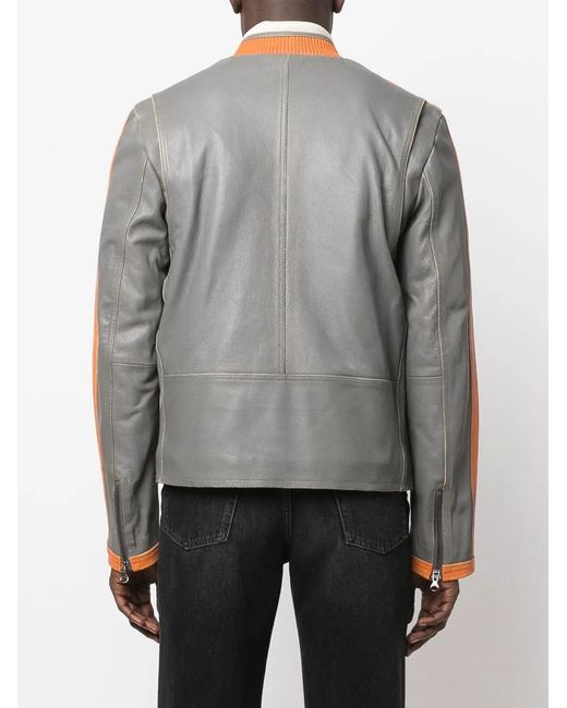 DIESEL Gray Panelled Zip-Up Jacket for men