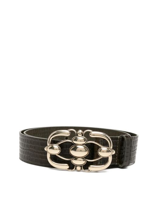 Isabel Marant Green Croc-Effect Belt