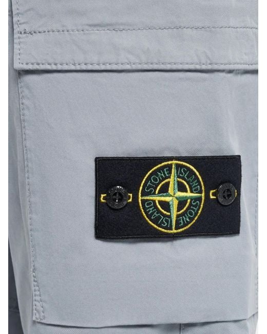 Stone Island Blue Compass-Badge Trousers for men