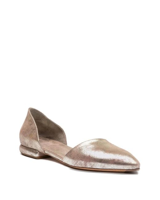 Officine Creative Natural Sue Pointed-Toe Flat
