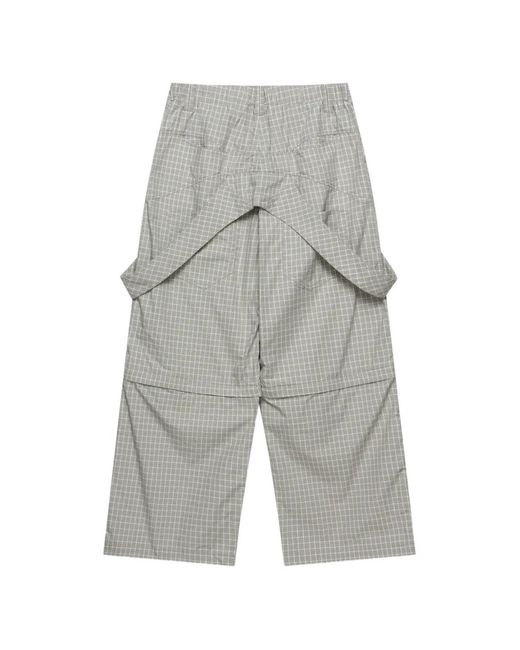 NAMESAKE Gray Checked Trousers