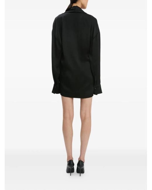 Victoria Beckham Black Minikleid im Wickelstil