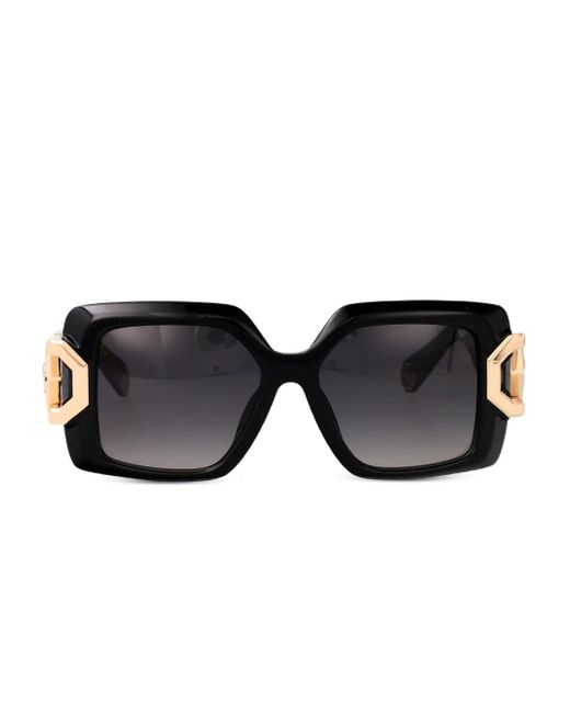 Philipp Plein スクエアフレーム サングラス Black