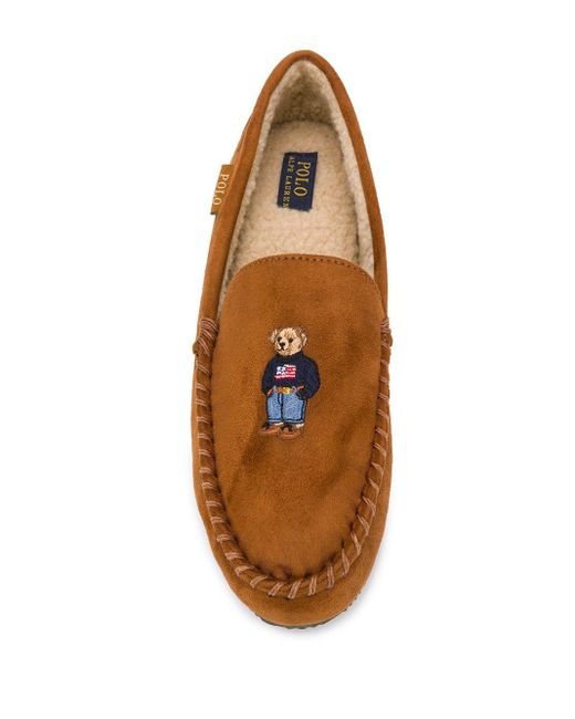 Ralph Lauren Suede Polo Bear Loafers in 