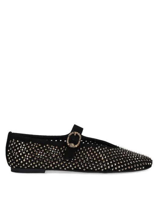 Ballerine Con Decorazione Di Cristalli di Kurt Geiger in Black