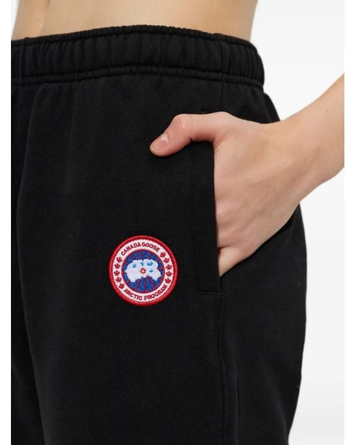 Canada Goose Black Wander Logo-Patch Track Pants