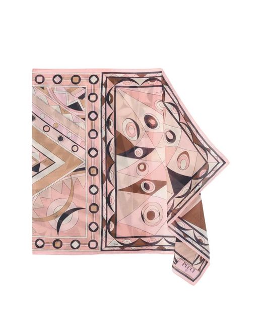 Emilio Pucci Pink Emilio Pareo 52X156 Cm Cotton