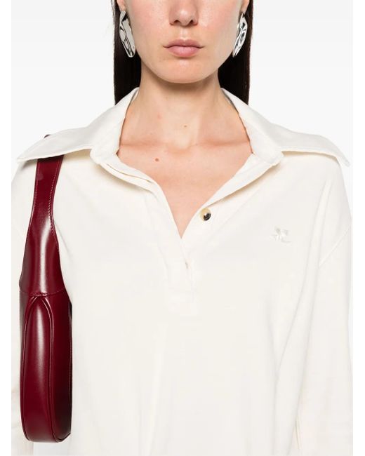 Courreges White Twist Cotton Polo Mini Dress - Women's - Cotton/polyamide