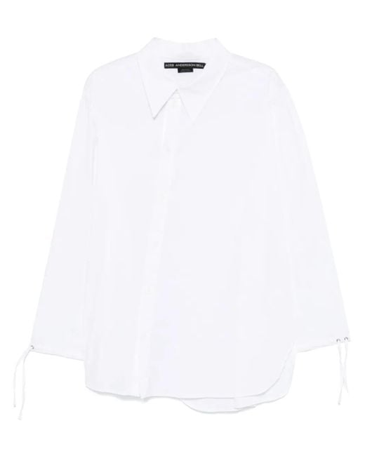 ANDERSSON BELL White Asymmetric-Design Shirt for men