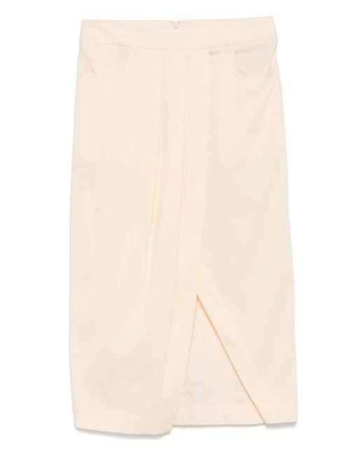 Semicouture Natural Luna Midi Skirt