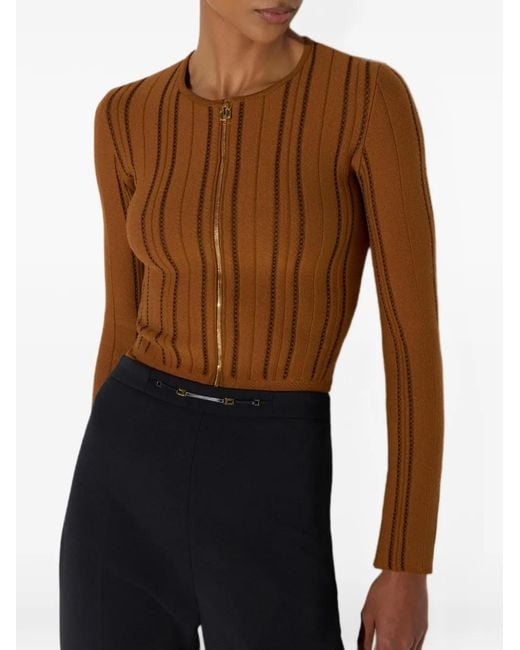 Elisabetta Franchi Brown Cardigan