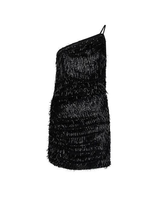 Amen Black Sequin-Embellished Beaded Dress