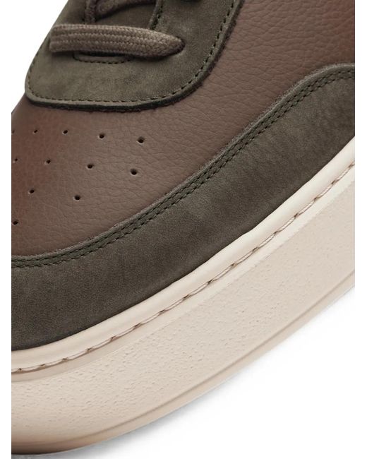 Axel Arigato Brown Orbit Panelled Leather Sneakers for men