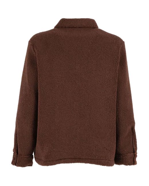 Ballantyne Brown Teddy-Cloth Button-Fastening Jacket for men