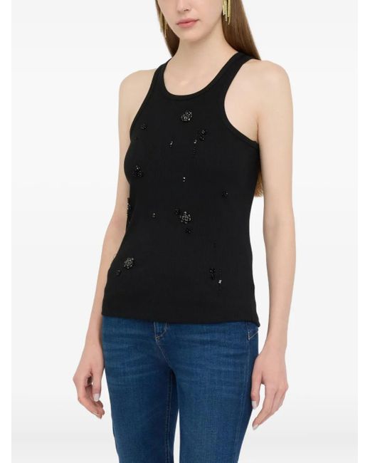 Liu Jo Embellished Tank Top Black