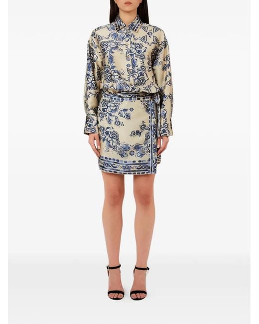 Liu Jo Natural Robe À Fleurs