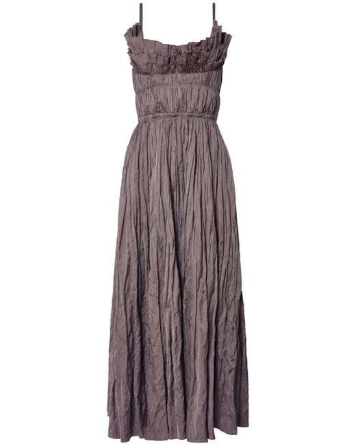 Altuzarra Purple Brigitte Ruched A-line Dress