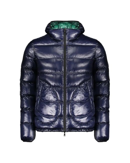 Herno Blue Reversible Quilted Jacket for men