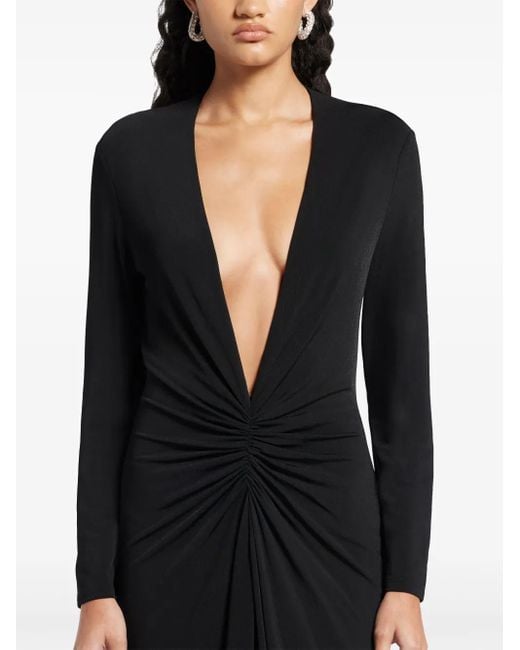 Tom Ford Black V-Neck Long Sleeve Dress